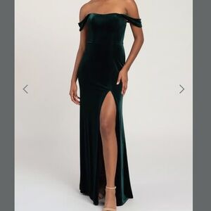 Jenny Yoo Issa Velvet - Emerald Green